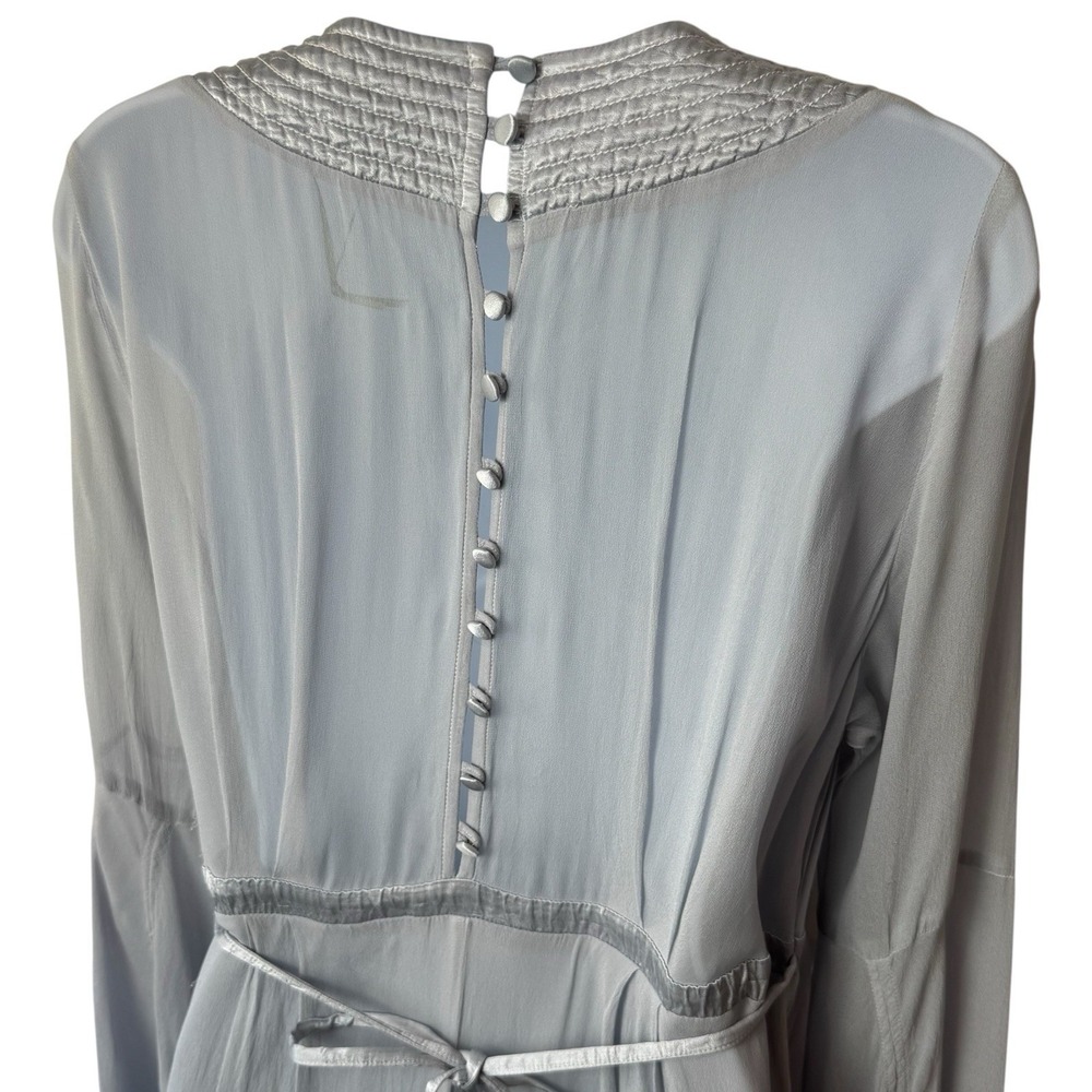 Anthropologie Ghost Bell Sleeve Grey Peasant Dress Fairy Renaissance‎ Ethereal S - Picture 6 of 12